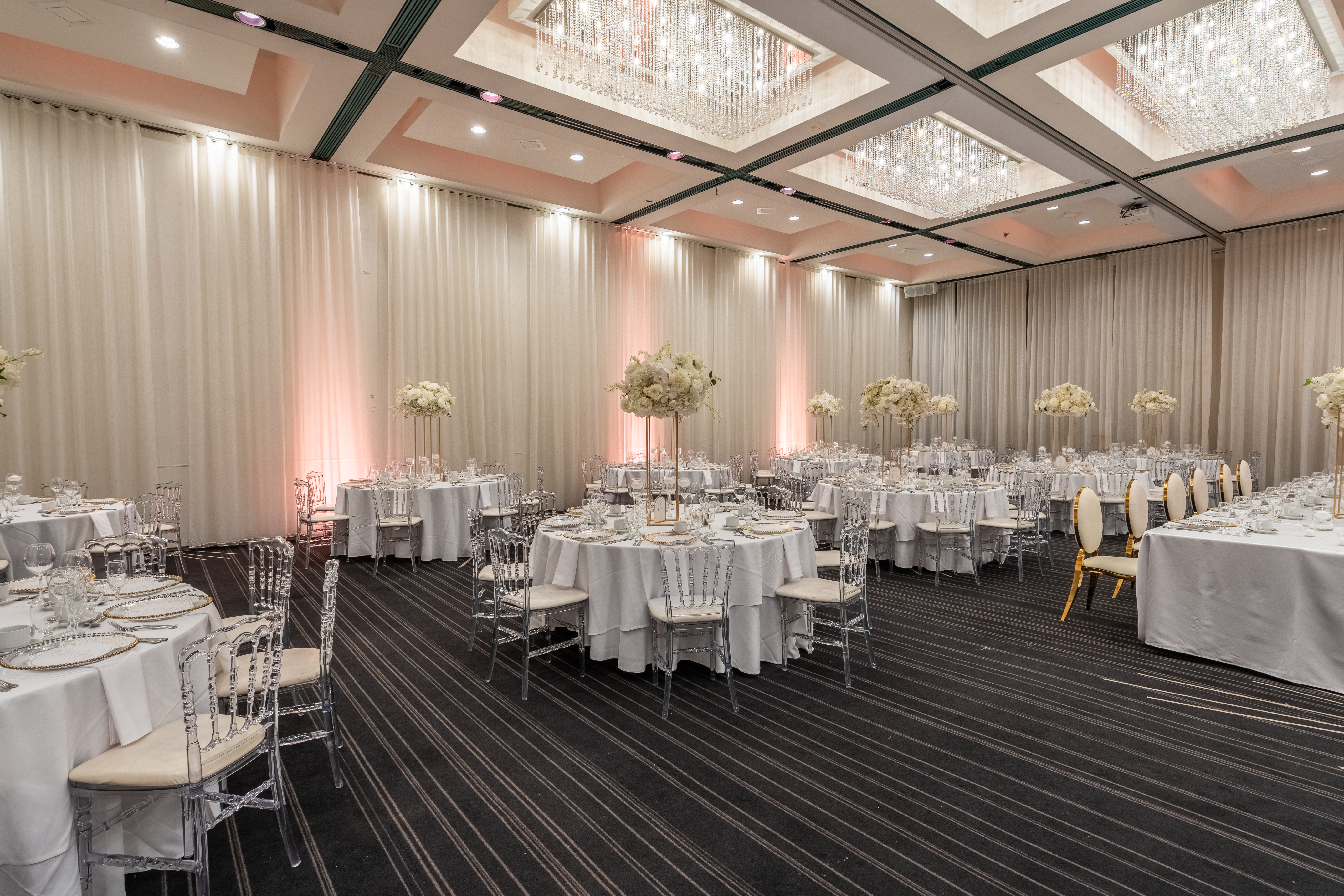 Reception room for a social event